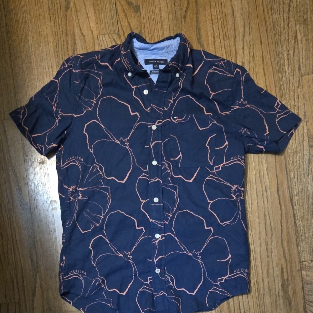 Mens Tommy Hilfiger Short Sleeve Button Down Shirt